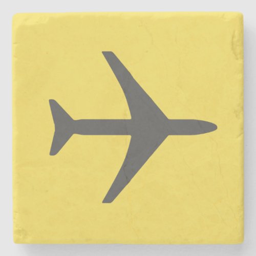 Minimalistic Plane Airplane Aviation Fly Stone Coaster