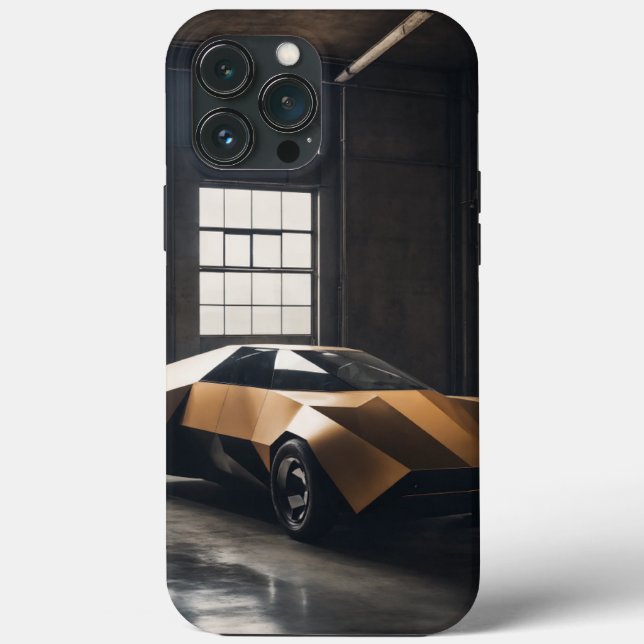  "Minimalistic Polygonal Car: Rick Owens Meets Bru Case-Mate iPhone Case (Back)