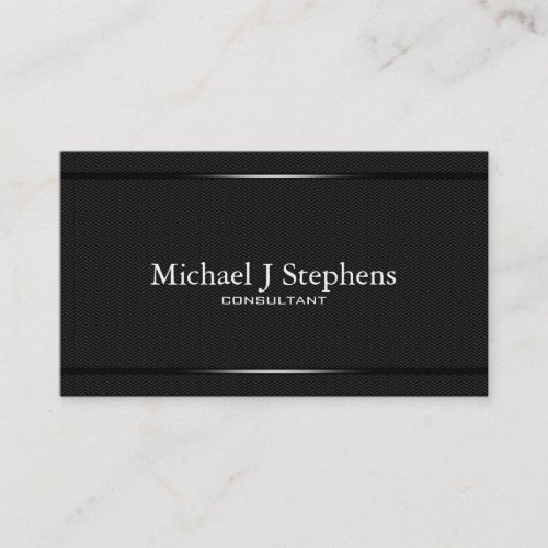 Minimalistic  Professional Black Herringbone Business Card Templates