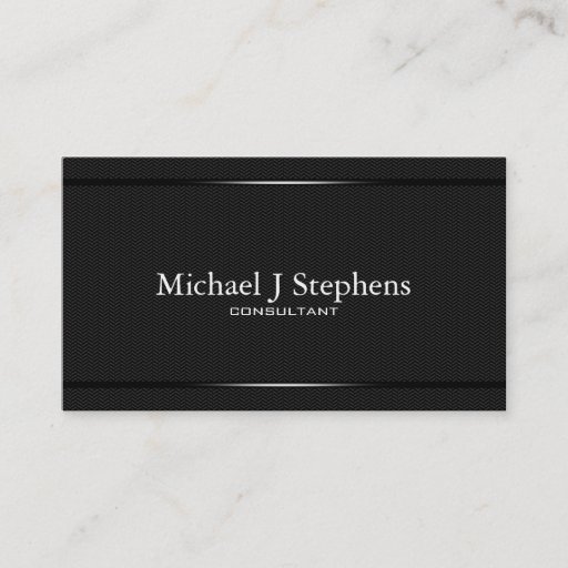 Customizable Minimalistic  Professional Black Herringbone Business Card Templates
