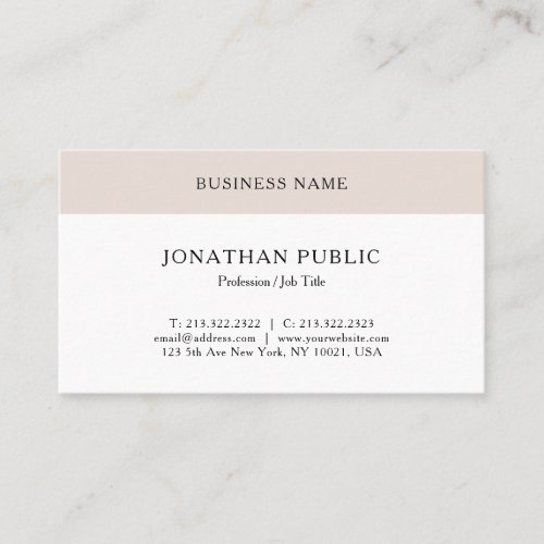 Minimalistic Professional Elegant Classic Look Business Card