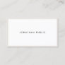 Minimalistic Professional Elegant Sleek Plain Top Business Card