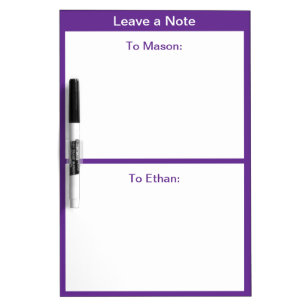 Minimalistic Purple College Dorm Door Dry Erase Board