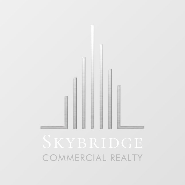 Minimalistic Real Estate Logo Window Cling (Sheet)