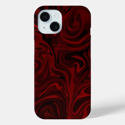 Minimalistic red and black swirl phone case