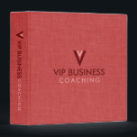 Minimalistic Red Linen Texture 3 Ring Binder<br><div class="desc">A simple,  stylish custom monogram design in dark-red and light pink,  modern minimalist typography on a red linen texture image background. The monogram initials and name can easily be personalized to make a design as unique as you are! This is a perfect gift or accessory for any occasion.</div>