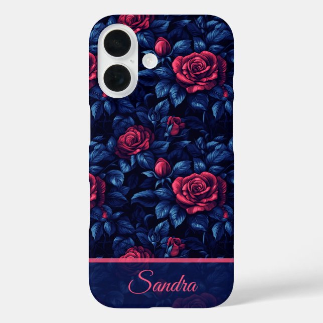 Minimalistic Retirement Gift Rose Flower Name Case-Mate iPhone Case (Back)