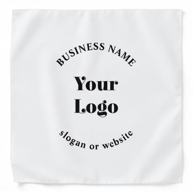 Minimalistic Retro-Modern Template for Your Logo Bandana (Front)