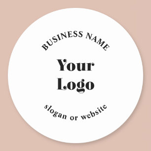Minimalistic Retro-Modern Template for Your Logo Classic Round Sticker