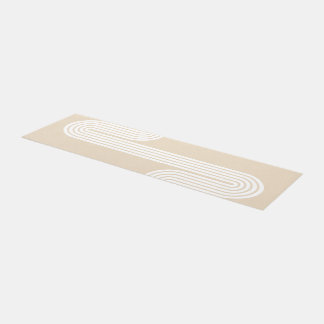 Minimalistic Retro Striped | Beige Gold Runner