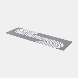 Minimalistic Retro Striped | Lt Charcoal Runner