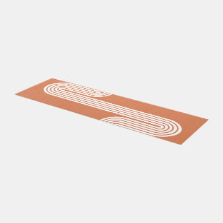 Minimalistic Retro Striped | Sunrise Terracotta Runner