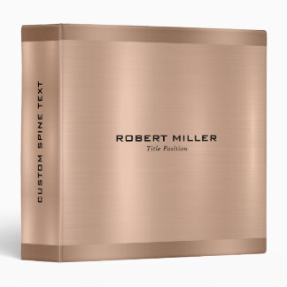 Minimalistic Rose-Gold Texture 3 Ring Binder