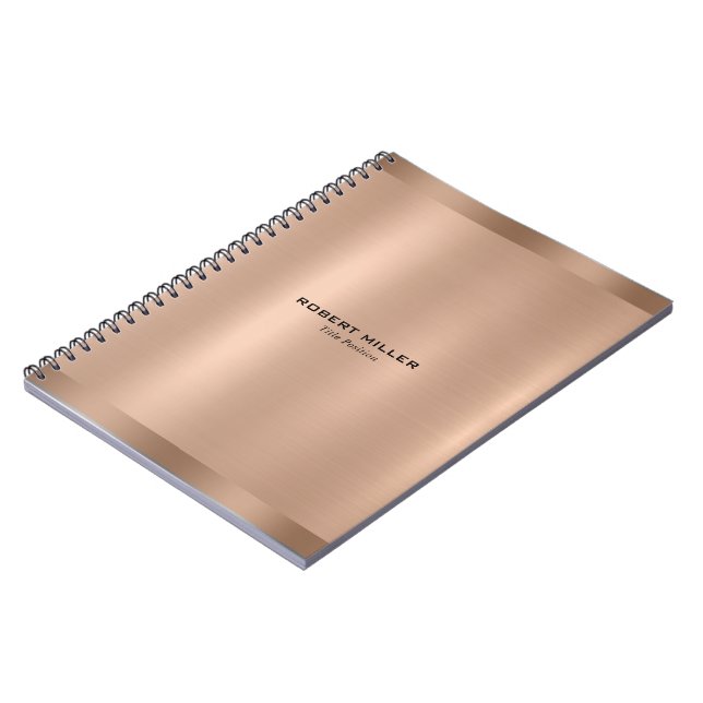 Minimalistic Rose-Gold Texture  Notebook (Left Side)