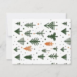 Minimalistic Rustic Pine Christmas Note Card