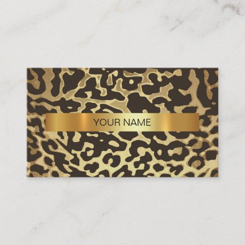 Minimalistic Shiny Gold Jaguar Vip Business Card