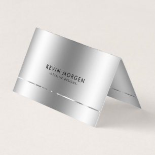 Minimalistic shiny stainless-steel background business card