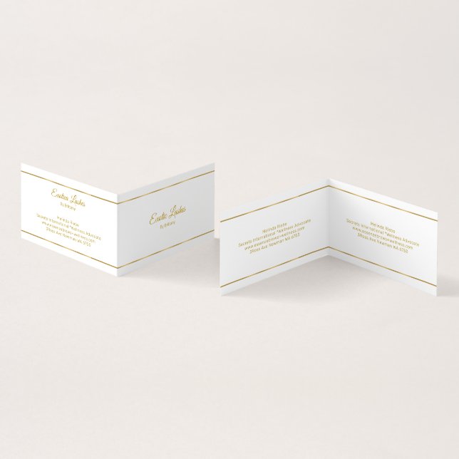 Minimalistic Silver stripes blue tint background Business Card (Inside and Outside)