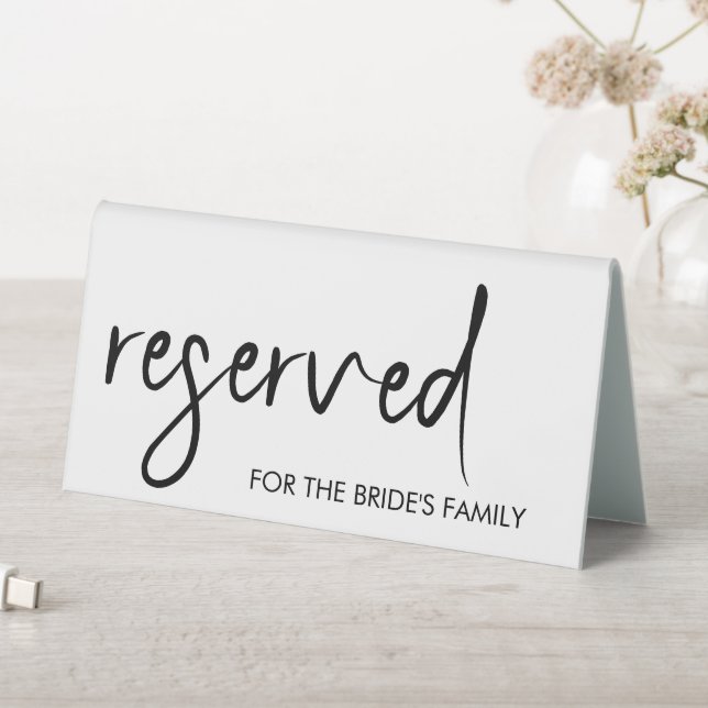 Minimalistic simple elegant reserved table sign (In SItu (Table))