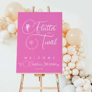 Minimalistic Simple Fairy Birthday Welcome Foam Bo Foam Board