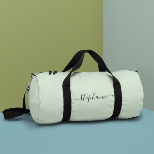 Minimalistic Simple Name Monogram  Duffle Bag