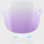 Minimalistic Simple purple Ombre Color Face Shield (Front w/Glasses)