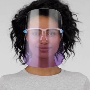 Minimalistic Simple purple Ombre Color Face Shield