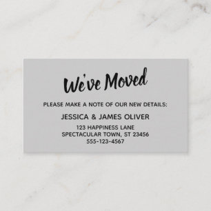 Minimalistic Simple We've Moved Light Gray Card