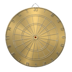 Minimalistic Slick Metallic Gold Texture Dart Board