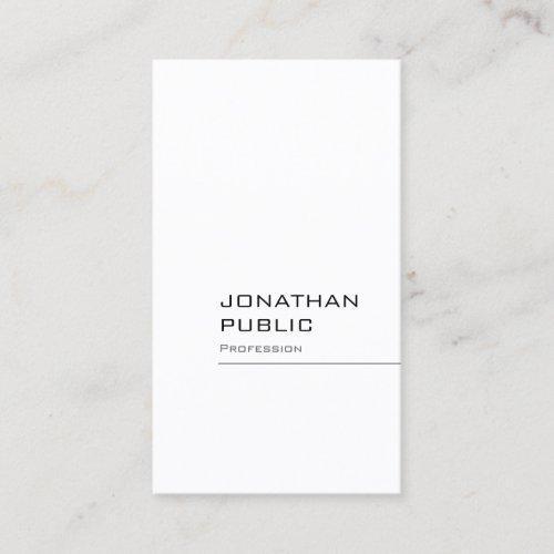 Minimalistic Sophisticated Design Modern Plain Business Card