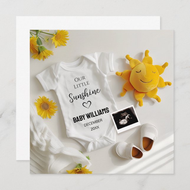 Minimalistic Summer Pregnancy Announcement (Front/Back)