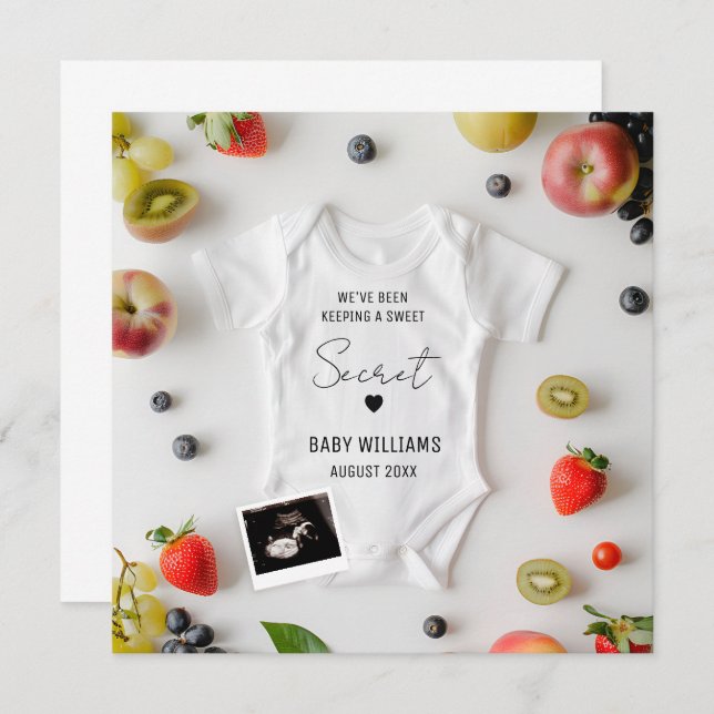 Minimalistic Summer Pregnancy Announcement (Front/Back)