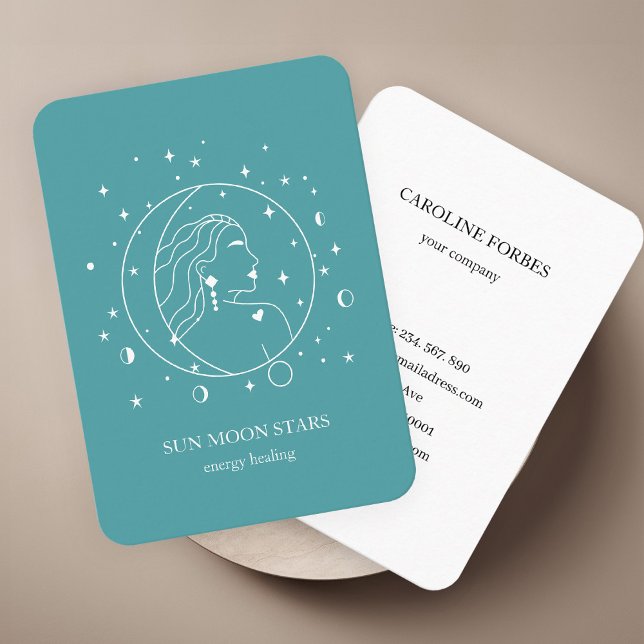 Minimalistic sun moon star Business card (Minimalistic sun moon star Business card)