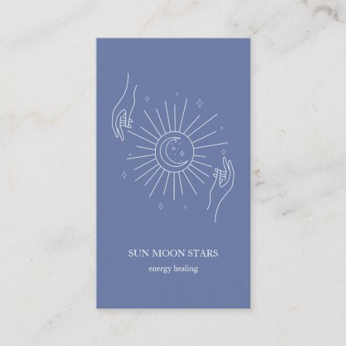 Minimalistic sun moon star Business card