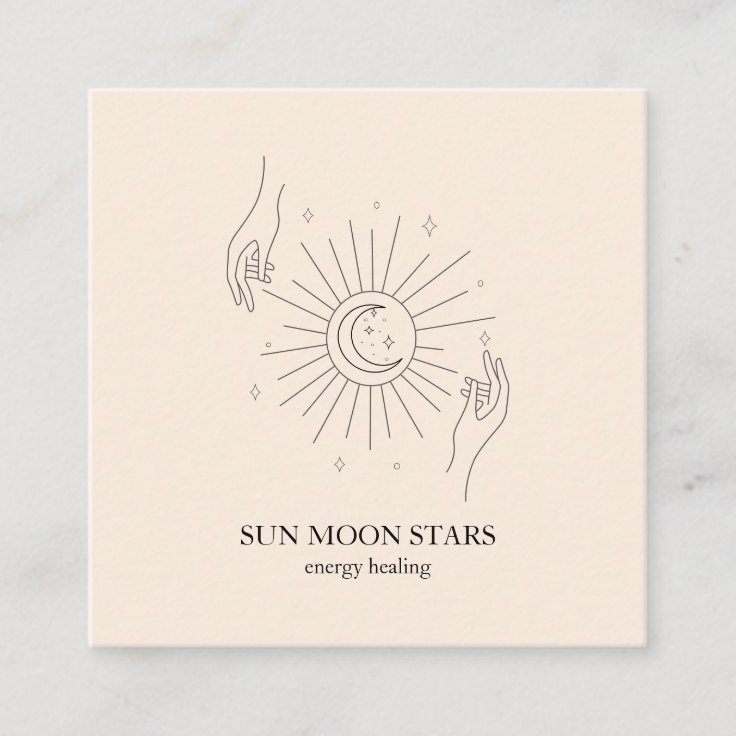 Minimalistic sun moon star Business card | Zazzle