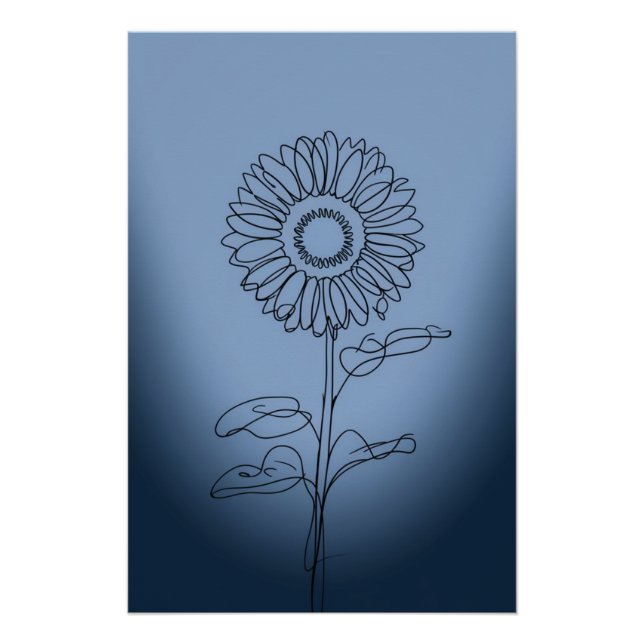 minimalistic sunflower poster (Front)