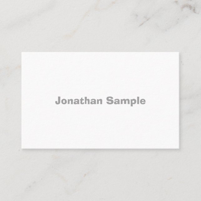 Minimalistic Template Modern Elegant Simple Chic Business Card (Front)