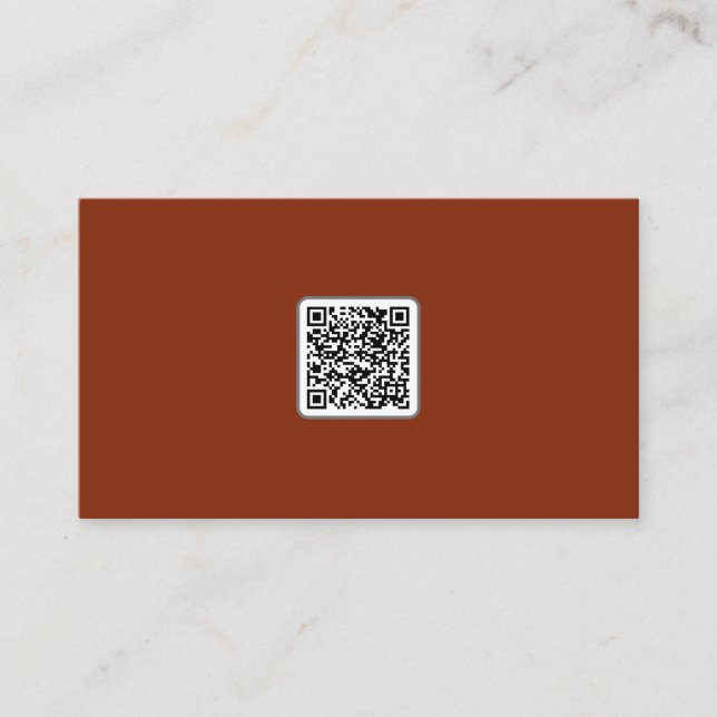 Minimalistic travel agent sky beach sunset QR-Code Business Card (Front)