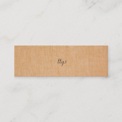Minimalistic TTYS Faux Linen Mini Business Card