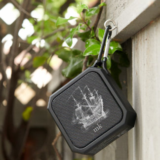 Minimalistic vintage boat anchor, custom monogram bluetooth speaker