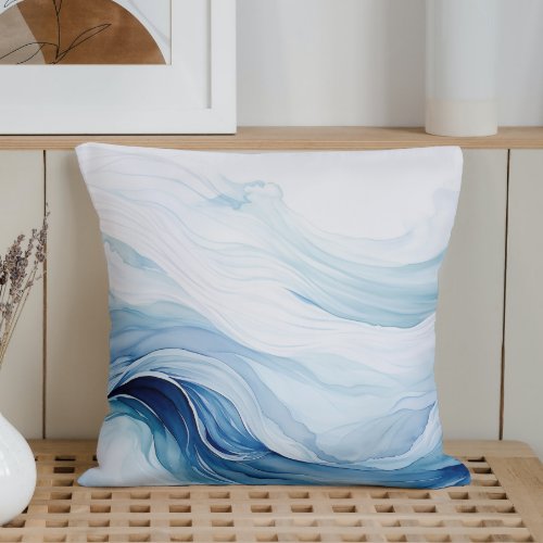 Minimalistic Waves Throw Pillow