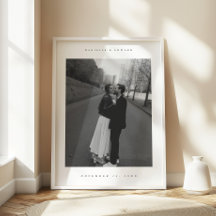 Minimalistic Wedding Custom Couple Photo