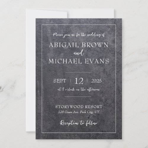 Minimalistic Wedding Invitation