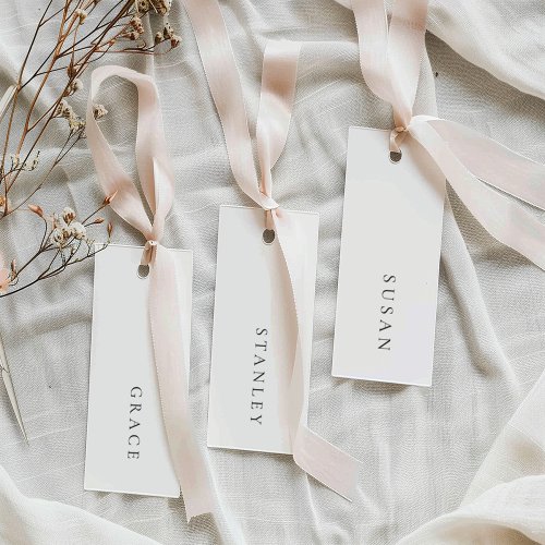 Minimalistic Wedding Name Tag Place Cards