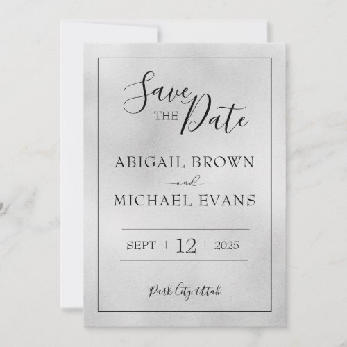 Minimalistic Wedding Save the Date