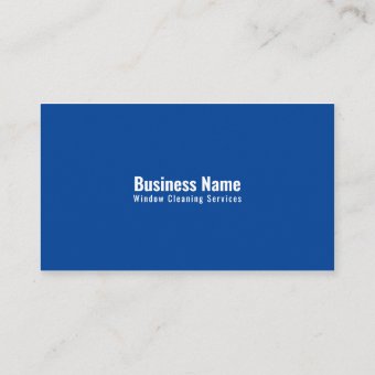 Minimalistic White and Blue Window Cleaning Business Card | Zazzle