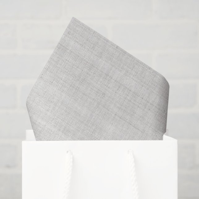 Minimalistic White Burlap Texture Tissue Paper (Gift Bag)