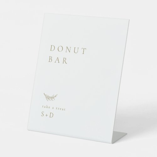 Minimalistic White Gold Donut Bar Wedding Sign