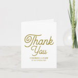 Minimalistic - White &amp; Gold - Wedding Thank You Card at Zazzle