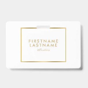 Minimalistig Gold Boder Frame Badge